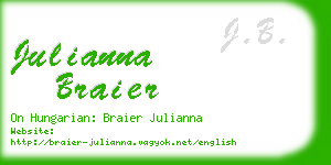 julianna braier business card